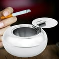 thumbnail image 4 of Cenicero a prueba de viento, cenicero de cigarrillos de acero inoxidable tipo tambor, materiales ecológicos Jadeshay A, 4 of 8