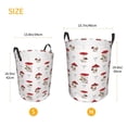 thumbnail image 3 of Balery Different Mushrooms Cesta de ropa redonda con asas, impermeable, independiente, para ropa, juguetes, dormitorio y familia-Small, 3 of 6