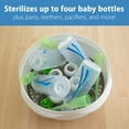 thumbnail image 5 of Dr. Brown's Microwave Steam Sterilizer, Quickly Sterilize Baby Bottles, Pacifiers, Breast Pump Parts, & Accessories, Travel-Friendly, BPA Free, 1 Pack, 5 of 19