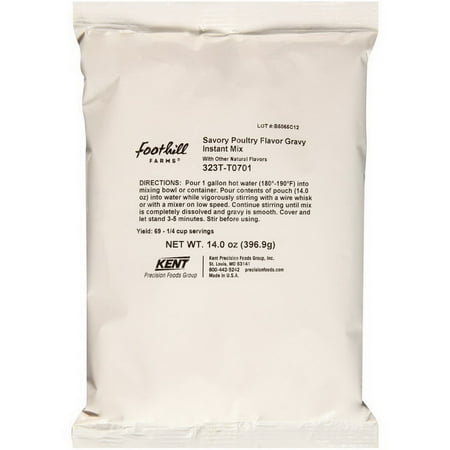 Foothill Farms 323T-T0701 Gravy Mix Savory Poultry Instant Shelf Stable No Msg Low