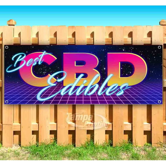 Best CBD Edibles 13 oz Vinyl Banner With Metal Grommets