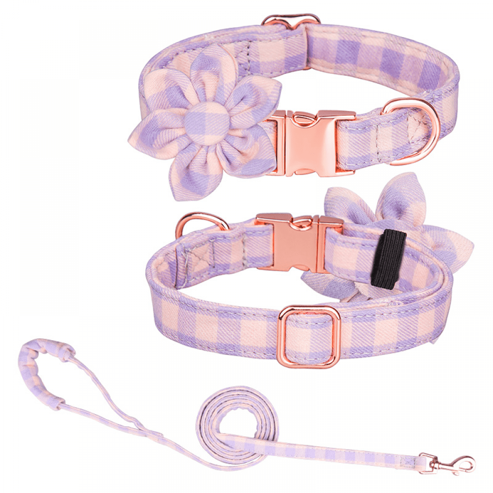 SAYTAY Girls Dog Collars and Leashes, Dog Collars with Detachable