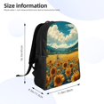 thumbnail image 4 of Honeii Field Style Bicycle Young Sunflower Print Laptop Backpack for Work, College, Travel, Daily Backpacks for Men Women, Sport Rucksack,Computer Bag, 4 of 8