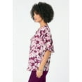 thumbnail image 3 of Roaman's Women's Plus Size Notch-Neck Flutter-Sleeve Blouse, 3 of 3