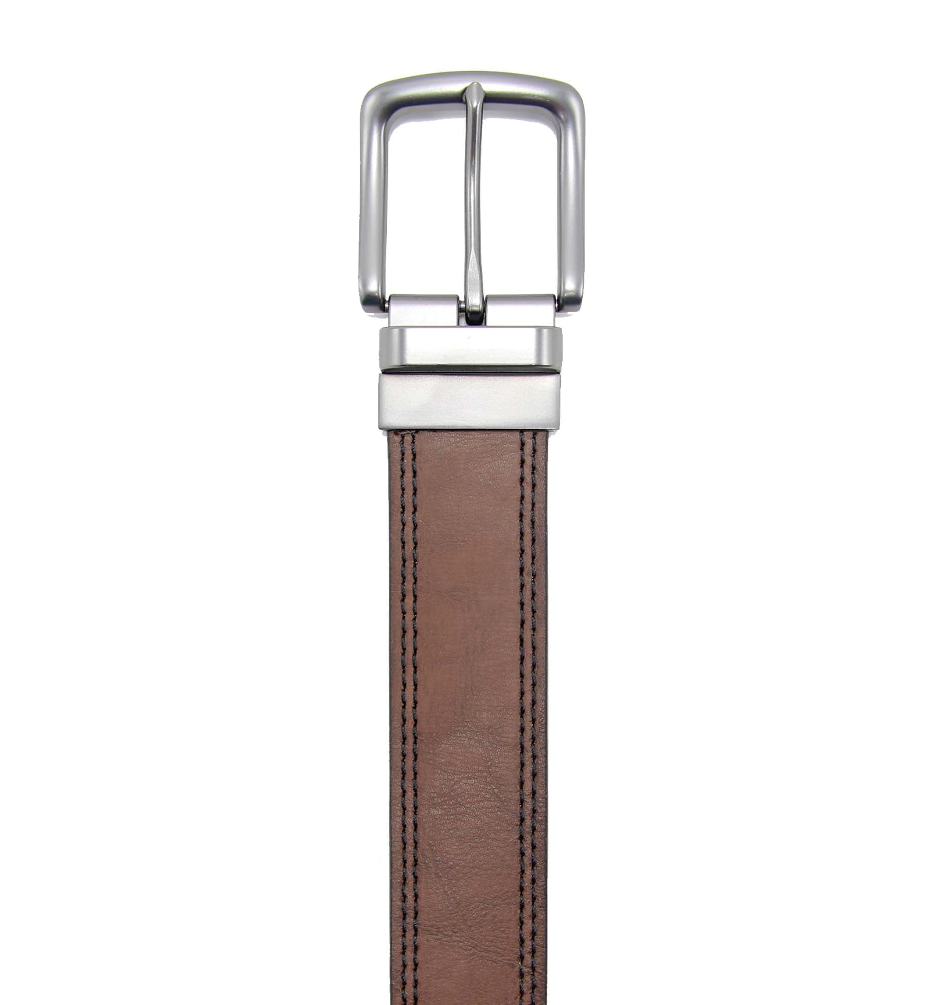 Wrangler Men's Burnished Leather Reversible Belt - Brown to Black