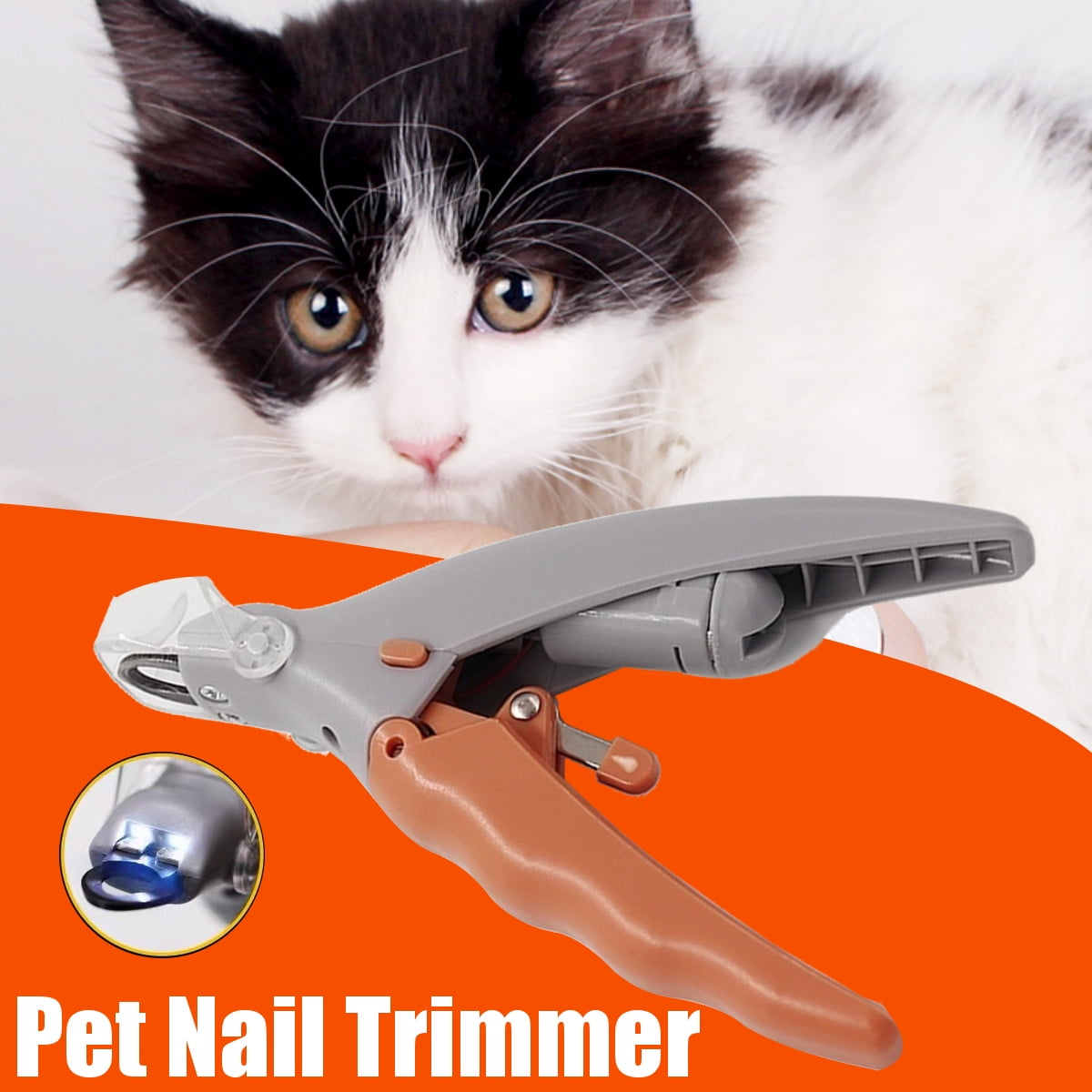 Professionals Pet Dog Cat Nail Clippers Trimmer LED Light & 5X