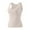 Beige, variant on Women's Winter Warmth Fleece Lined Seamless Padded Camisole, Solid Color Thermal Tank Top Backless Bra Base Layer for Daily Casual Wear and Cold Weather