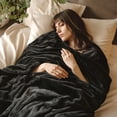 thumbnail image 1 of Forro polar Blanket Bedsure, talla queen, de franela, color negro, 1 of 7