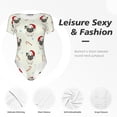 thumbnail image 6 of Naloa Christmas Pug Dog Women's Short-Sleeved Onesie, One-Piece Swimsuit for Parties, dates, clubs - XX-Large, 6 of 9