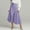 *Purple, variant on Binmer Women's Linen High Waisted A Line Midi Skirt,Casual Button Front Flared Skirt for Work Black,Women's Plus L