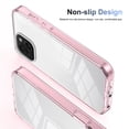 thumbnail image 5 of Compatiable with iPhone 15 Case Clear, Transparent Crystal Shockproof Phone Case, Slim Anti-Scratch Hard PC + Soft TPU Back Protective Cover Bumper Non-Slip Design For iPhone 15, Pink, 5 of 8