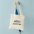 thumbnail image 4 of CafePress - World's Greatest Mom Tote Bag - Unisex Canvas Tote Bag, Beige, 1-Piece, 4 of 6