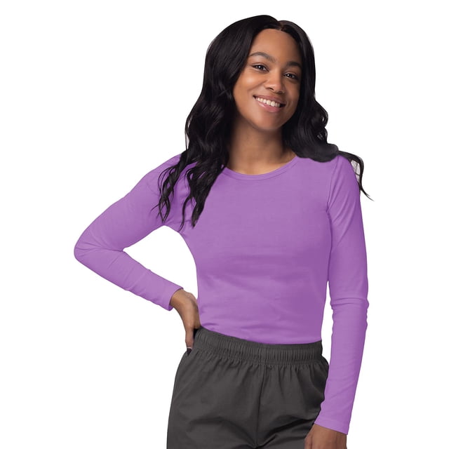 Sivvan Uniformes Médicos Para Mujer - Camiseta Cómoda De Manga Larga - S8500 - Lavanda - Xs
