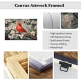thumbnail image 5 of ZHONGYUTONG Vintage Cardinal Wall Art Pictures of Red Birds Cardinal on Branch Painting Rustic Elegant Bird Canvas Winter Animal Artwork Print Framed (12.00" x 18.00"), 5 of 5