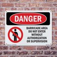 thumbnail image 5 of Barricade Area Do Not Enter OSHA Danger Aluminum Sign 14 Inch x 10 Inch - 5 Pack, 5 of 8