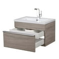 thumbnail image 4 of Cutler Kitchen and Bath Trough 24" Wood/Cultured Marble Bathroom Vanity in Gray, 4 of 6