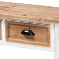 thumbnail image 5 of Bowery Hill White and Oak Brown Finished Wood 3-Drawer Console Table, 5 of 8