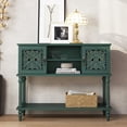 thumbnail image 5 of HLR Modern 42" Console Table with Storage, Entryway Table Wood Behind Couch with Shelves for Living Room, Green, 5 of 8