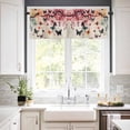thumbnail image 2 of Flowers Butterfly Valances for Windows Farmhouse Kitchen Curtains Valances Rod Pocket Valance Curtains for Kitchen Windows Vintage Rustic Ombre Spring Floral Window Valances for Bathroom 54"x18", 2 of 6