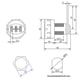 thumbnail image 4 of Cerradura de código negra, cerradura de gabinete con cajón codificada, aleación de Zinc mecánica Digital, código de combinación de 3 dígitos para cajón de armario, 4 of 4