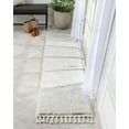 thumbnail image 3 of Well Woven Jessa Cream Grey Abstract Squares High-Lo Geometric 2'3" x 7'3" Runner Rug, 3 of 8