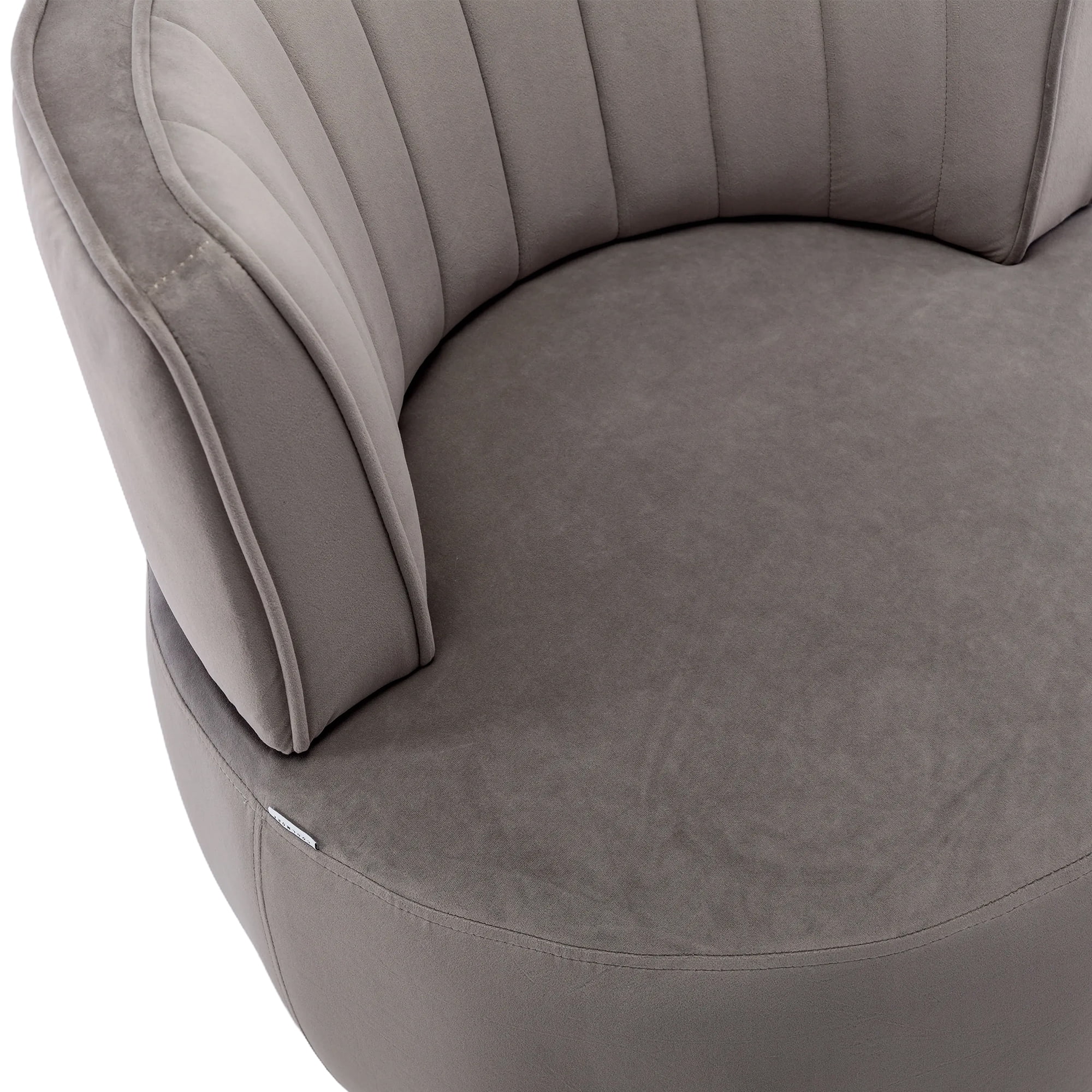 MAYEERTY 360 Degree Swivel Cuddle Barrel Accent Sofa Chairs, Round Armchairs with Wide Upholstered, Fluffy Velvet Fabric Chair for Living Room, Bedroom, Office, Waiting Rooms