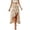 A-Beige169, variant on XIAOCHA Women's High Waisted Floral Print Skirt Ruffled Slit Asymmetrical Hem Boho Casual Flowy Midi Skirt