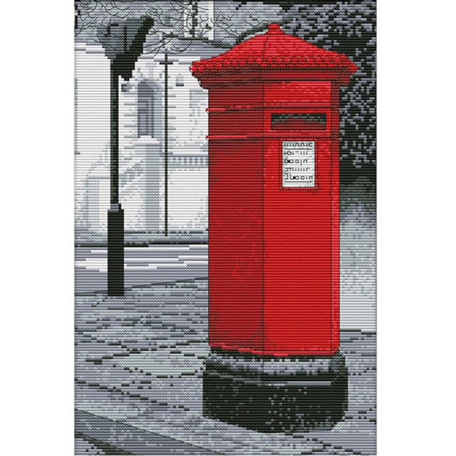 Kit de punto de cruz 14CT sello DIY bordado Postbox tela costura (J455) Tmvgtek Oficina Multiescena Multifunción