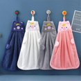 thumbnail image 3 of Hand Towel for Kitchen Bathroom Coral Velvet Microfiber Quick Dry Absorbent Cleaning Cloths Home Bath Terry Towels-, 3 of 5