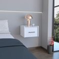 thumbnail image 3 of Depot E-Shop Yorktown 1-Drawer Floating Nightstand, White, 3 of 7