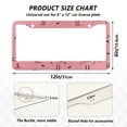 thumbnail image 4 of 2-Pack Aluminum License Plate Frame with 2 Holes for GM License Plate Cover with Free Screws Pink Cute Flamingos, 4 of 8