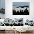 thumbnail image 4 of Designart Dark Trees and Fog Over Mountains - Landscape Printed Throw Pillow - 12x20, 4 of 5