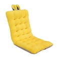 thumbnail image 4 of Cojín para silla de oficina Shamjiam Cojín del asiento con correas Suave con respaldo amarillo, 4 of 8