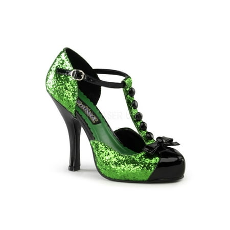 Green Glitter Dress Shoe Pleaser Festive-10