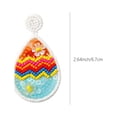 thumbnail image 2 of Fiaya Women Easter Egg Earrings, Cute Rabbit Drop Studs, Hand-Woven Ins Sequin Rice Bead Earrings, Easter Gifts for Women (A), 2 of 8