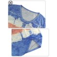 thumbnail image 6 of Luxtrada Summer Women Tee Shirts Gradient Print Tops Women Ladies Short Sleeve Loose Casual T-shirt Round Neck Tunic Tops(Blue,3XL), 6 of 6