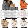 thumbnail image 3 of NIEWTR Women Fleece Zip up Hoodie 2 in 1 Baby Wearing Jacket Maternity Winter Coat Thicken Kangaroo Sweatshirt Baby Wearing Outerwear Coat, 3 of 9