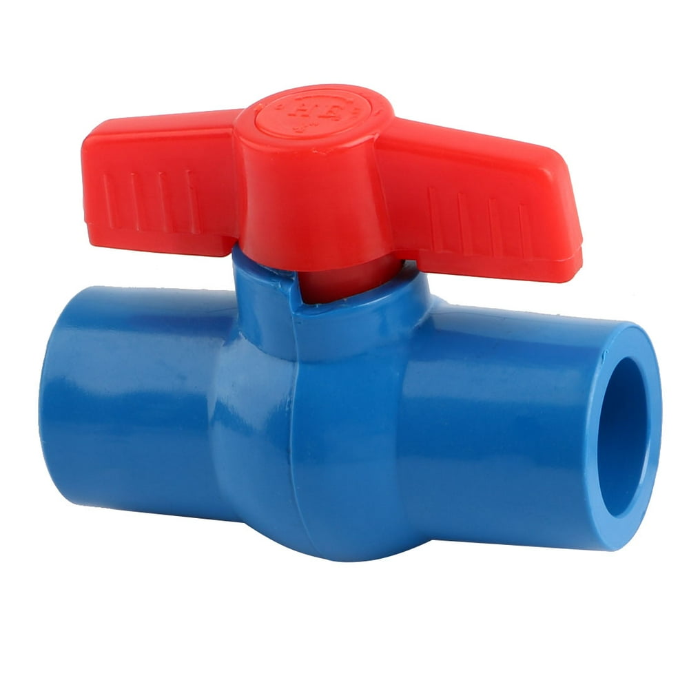 Water Supply Plastic Pipe Tap Faucet Ball Valve Blue Red Inner Diameter
