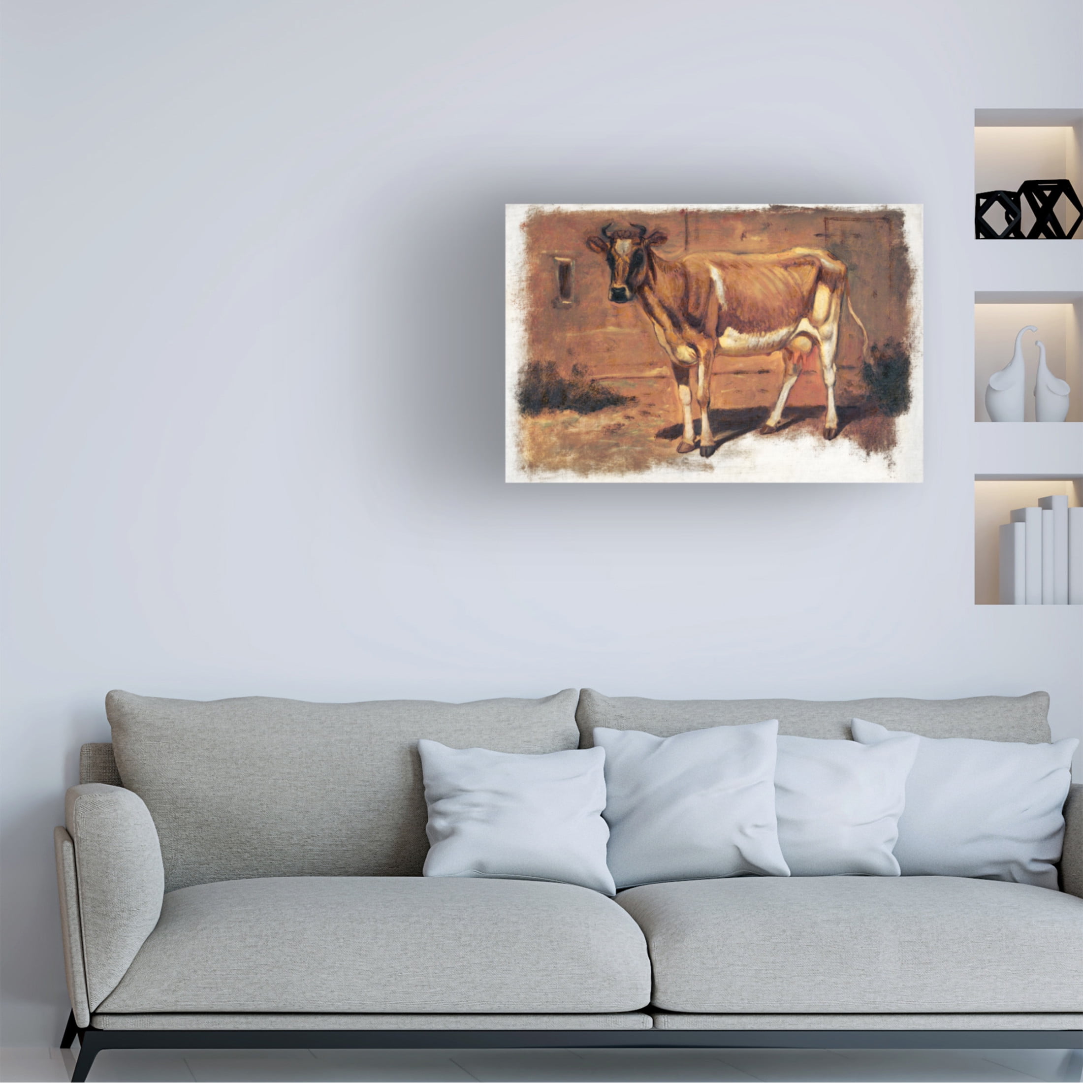 Trademark Fine Art Samuel Colman Colman Color Study of Cows II Canvas Wall Art