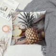 thumbnail image 2 of Creowell Gold Pineapples in The Marble，Printed Soft Decorative Square Throw Pillow Covers Cushion Covers Pillowcases，Couch，Pink and Gold, 2 of 5