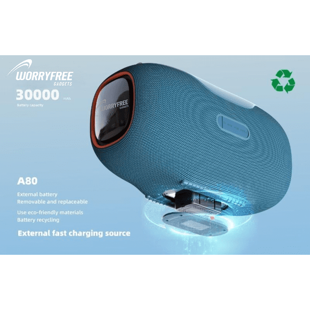 WorryFree Gadgets 350W Portable True Wireless Stereo Bluetooth