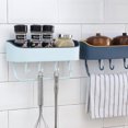 thumbnail image 3 of Ounissouiy Cocina baño esquina ducha estante de succión ordenado cesta de almacenamiento de pared Caddy Rack Juegos de accesorios de baño Verde azul, 3 of 6