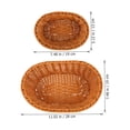 thumbnail image 2 of OULII 2Pcs Storage Baskets Simulation Rattan Woven Plastic Round Decoration Office, 2 of 8