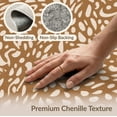 thumbnail image 5 of ODIKA 6'x9' Brown Abstract Leaf Elegance Design Washable Area Rug Elegant Geometric Foliate with Artistic Symmetry Easy Care, Non-Shedding, for Queen Size Bedroom Under Bed Master Suite, 5 of 6