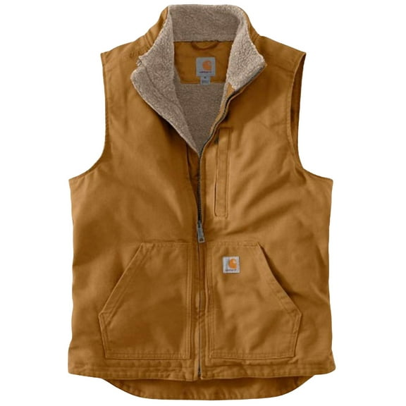 Carhartt Men's Washed Duck Sherpa-Lined Mockneck Vest