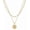 Gold C, variant on Soleilie Women's Fashion Stacked Letter Necklace - 14K Gold Plated Delicate Stacked Paperclip Chain Coin Letter Necklace, Jewelry Gift, Suitable for Women, Mothers, Wives