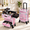 Pink, variant on Watery Blue Rolling Makeup Case Travel Trolley with Drawer for Cosmetologists and Hairstylists