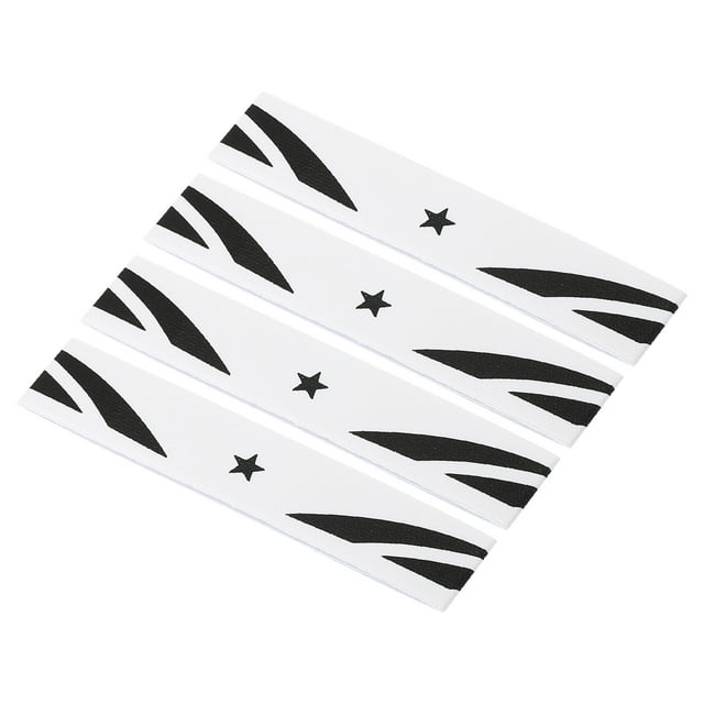 Unique Bargains Autocollant Protecteur de Tête de Raquette de Badminton 9.8'x0.7', Ruban de Protection pour Raquette, Blanc 4 Pack
