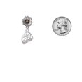 thumbnail image 3 of Delight Jewelry Silver-tone Open Clear AB Crystal Butterfly Wing - Two-tone Daisy Flower Post Earrings, 3 of 4