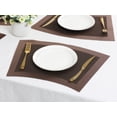thumbnail image 6 of Unique Bargains Set of 8 Placemats Washable Heat Resistant Table Placemats Brown 18x13in, 6 of 7